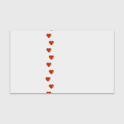 Бумага для упаковки Дорожка разбитых сердец - светлый, цвет: 3D-принт