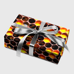 Бумага для упаковки Медовые пчелиные соты, цвет: 3D-принт — фото 2