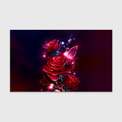Бумага для упаковки Розы с огоньками, цвет: 3D-принт