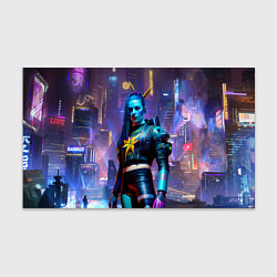 Бумага для упаковки Cyberpunk - brave girl - neural network