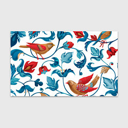 Бумага для упаковки Узоры и птицы, цвет: 3D-принт