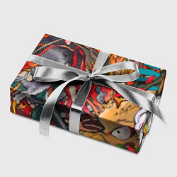 Бумага для упаковки Иредзуми: демон и дракон, цвет: 3D-принт — фото 2