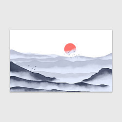 Бумага для упаковки Японский пейзаж - восход солнца