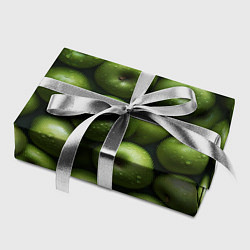 Бумага для упаковки Сочная текстура из зеленых яблок, цвет: 3D-принт — фото 2