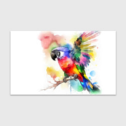 Бумага для упаковки Разноцветный акварельный попугай