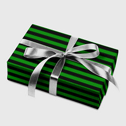 Бумага для упаковки Черно-зеленые полосы, цвет: 3D-принт — фото 2