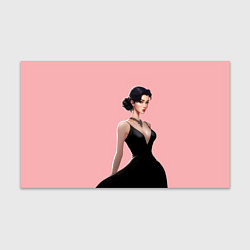 Бумага для упаковки Girl in black dress - pink, цвет: 3D-принт