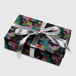Бумага для упаковки Модный разноцветный камуфляж, цвет: 3D-принт — фото 2
