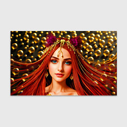 Бумага для упаковки Девушка с распущенными красными волосами, цвет: 3D-принт