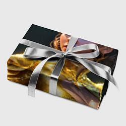 Бумага для упаковки Девушка в золотом чешуйчатом костюме, цвет: 3D-принт — фото 2