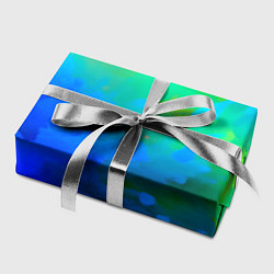Бумага для упаковки Градиент сине-зелёных оттенков - нейросеть, цвет: 3D-принт — фото 2