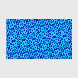 Бумага для упаковки Логотип Барби - синий паттерн