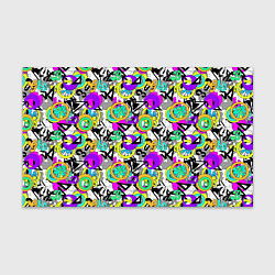 Бумага для упаковки Разноцветный узор с буквами и абстрактными фигурам