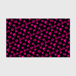 Бумага для упаковки Барби паттерн черно-розовый