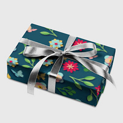 Бумага для упаковки Цветы и разноцветные бабочки, цвет: 3D-принт — фото 2