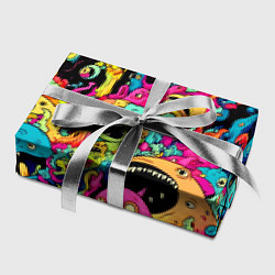 Бумага для упаковки Космические зубастые монстры, цвет: 3D-принт — фото 2