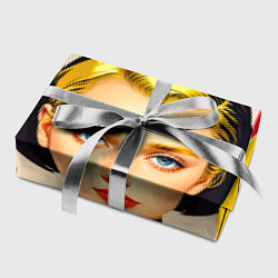 Бумага для упаковки Девушка с жёлтыми волосами конструктивизм, цвет: 3D-принт — фото 2