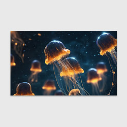 Бумага для упаковки Люминисцентные медузы, цвет: 3D-принт