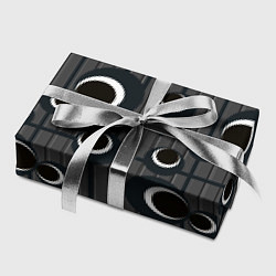 Бумага для упаковки Черные и белые круги на сером, цвет: 3D-принт — фото 2