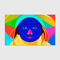 Бумага для упаковки Девушка монашка с синим лицом
