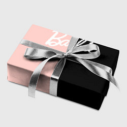 Бумага для упаковки Барби - сплит нежно-персикового и черного, цвет: 3D-принт — фото 2