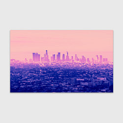 Бумага для упаковки Город в розовом и фиолетовом цветах