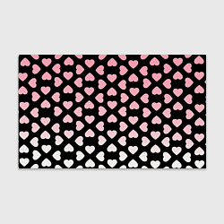 Бумага для упаковки Розовые сердечки на чёрном, цвет: 3D-принт