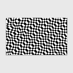 Бумага для упаковки Шахматка искажённая чёрно-белая, цвет: 3D-принт