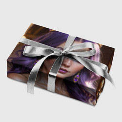 Бумага для упаковки Девушка с фиолетовыми волосами в короне, цвет: 3D-принт — фото 2
