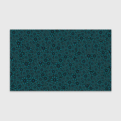 Бумага для упаковки Цветочный паттерн сине-зелёный, цвет: 3D-принт