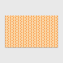 Бумага для упаковки Паттерн ромашки на оранжевом