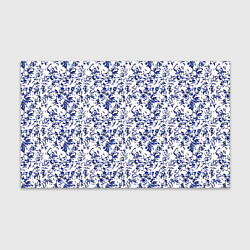 Бумага для упаковки Белый с синими пёрышками, цвет: 3D-принт