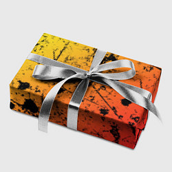 Бумага для упаковки Огненный перелив заката с текстурой царапин и брыз, цвет: 3D-принт — фото 2