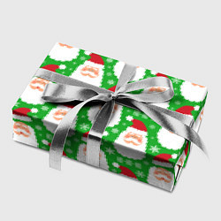 Бумага для упаковки Дед Мороз на зеленом фоне, цвет: 3D-принт — фото 2