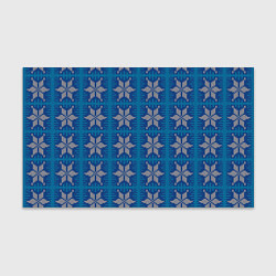 Бумага для упаковки Вязаная снежинка винтажный синий узор, цвет: 3D-принт