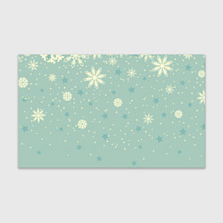 Бумага для упаковки Снежинки и звезды на матно зеленем, цвет: 3D-принт