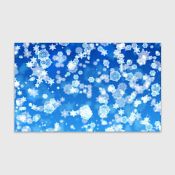 Бумага для упаковки Декоративные снежинки на синем