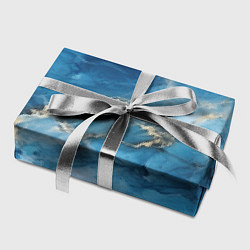 Бумага для упаковки Синий мрамор, цвет: 3D-принт — фото 2