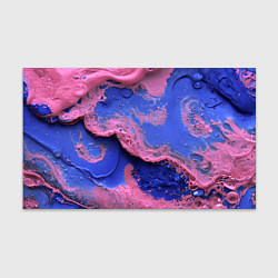 Бумага для упаковки Розовая пена на синей краске, цвет: 3D-принт