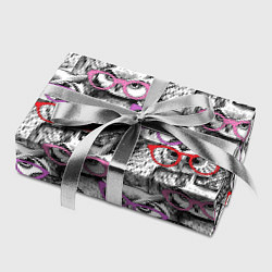 Бумага для упаковки Совы в розовых очках, цвет: 3D-принт — фото 2
