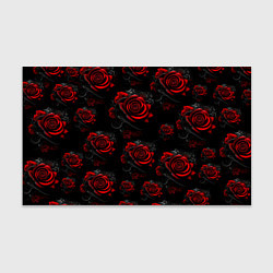 Бумага для упаковки Красные розы цветы