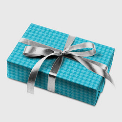 Бумага для упаковки Мелкие снежинки паттерн голубой, цвет: 3D-принт — фото 2