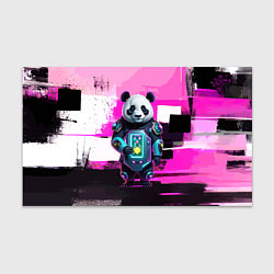 Бумага для упаковки Funny panda - cyberpunk