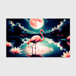 Бумага для упаковки Розовый фламинго на фоне луны, цвет: 3D-принт