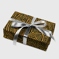Бумага для упаковки Золотые узоры на черном фоне, цвет: 3D-принт — фото 2