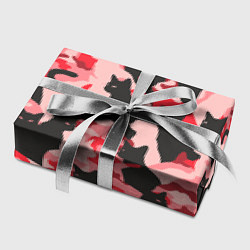 Бумага для упаковки Розовый камуфляж из котов, цвет: 3D-принт — фото 2