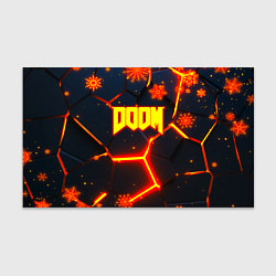Бумага для упаковки Doom плиты лого в огне, цвет: 3D-принт