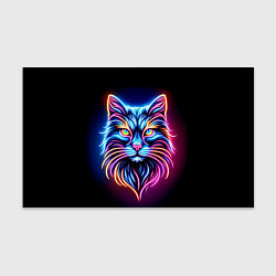 Бумага для упаковки Суровый неоновый кот, цвет: 3D-принт