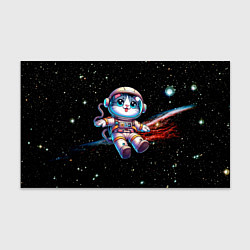 Бумага для упаковки Котёнок космонавт в открытом космосе, цвет: 3D-принт