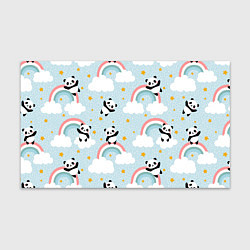 Бумага для упаковки Панда на радуге, цвет: 3D-принт